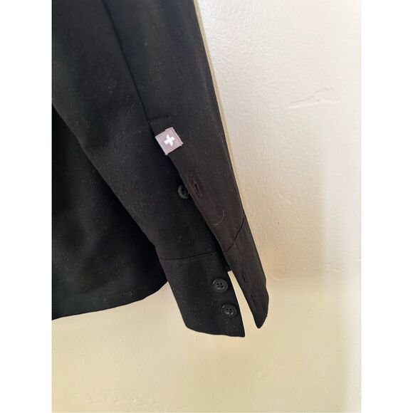 FIGS Black Collared Polo Technical Collection Scrub Top Size Small - Picture 6 of 6